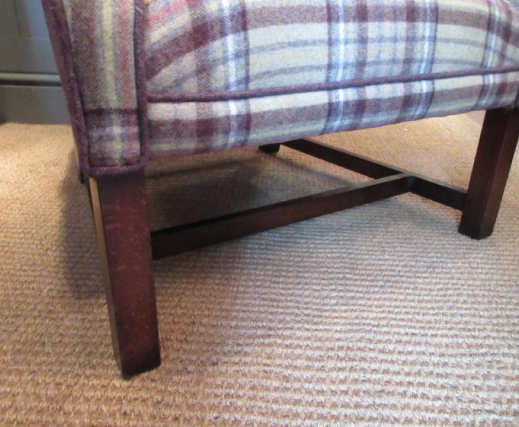 Top Quality 19th Century Upholstered Wing Armchair - Image 5