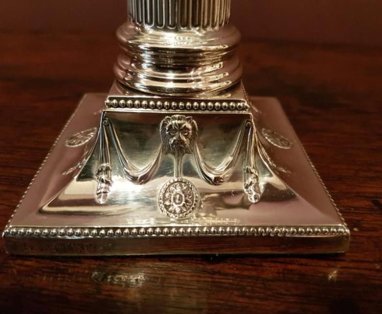 Pair of Victorian Solid Silver Candlesticks - Image 2