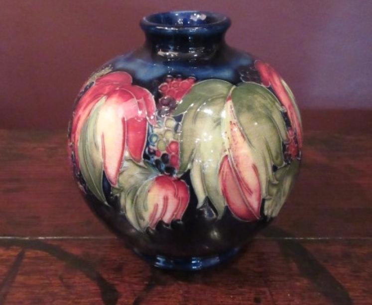 Moorcroft Leaf & Blackberries Globular Vase - Image 1