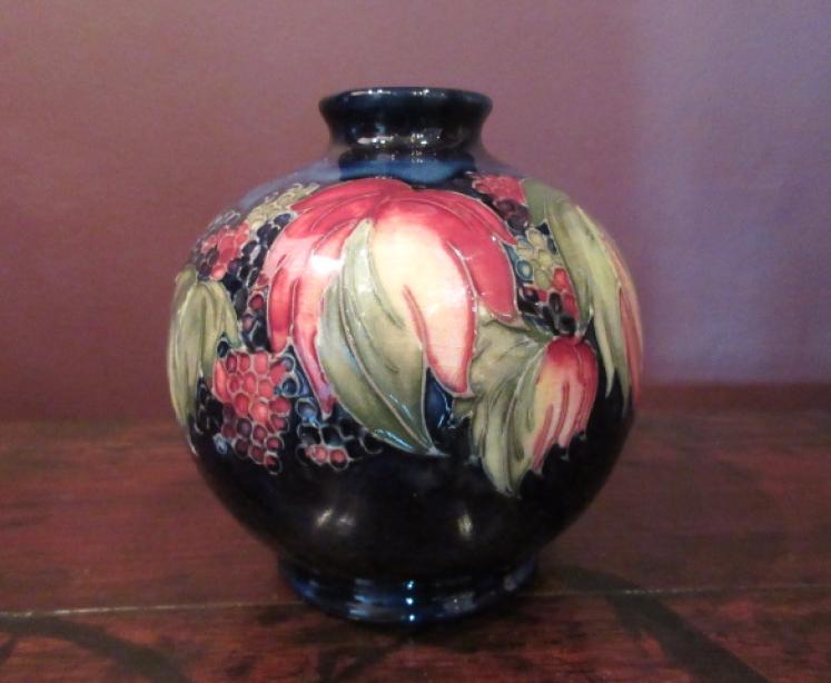 Moorcroft Leaf & Blackberries Globular Vase - Image 3
