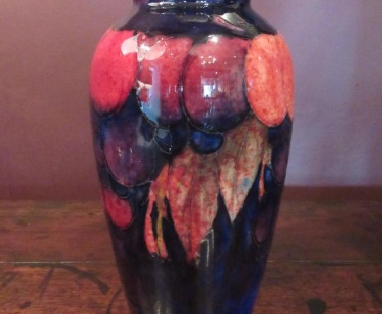 Moorcroft Wisteria Flambe Glazed Roll Neck Vase - Image 5