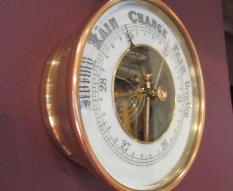 Mid Victorian Cast Bronze Marine Barometer - Image 3