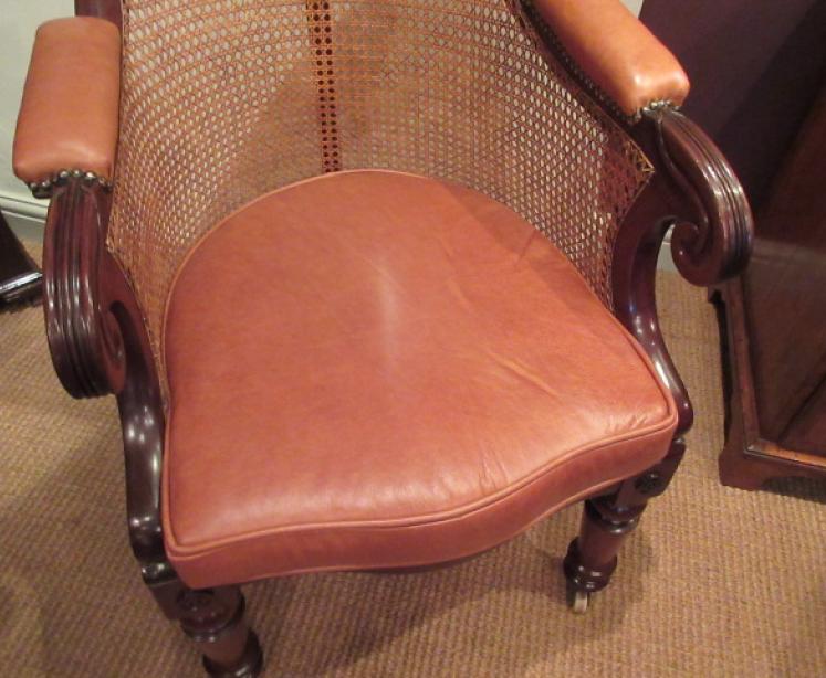 Fine Regency Period Bergere Library Armchair - Image 2