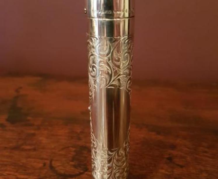 Rare Victorian Silver Campaign Thermometer - Image 3