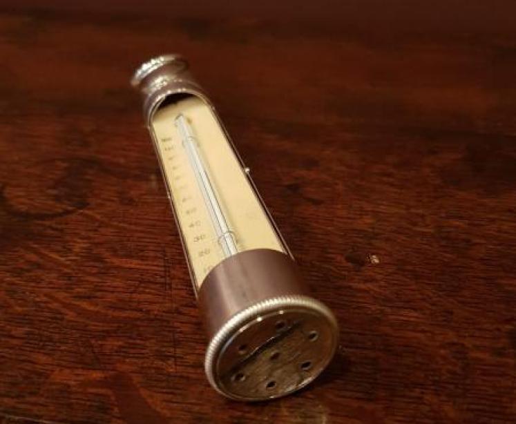 Rare Victorian Silver Campaign Thermometer - Image 4