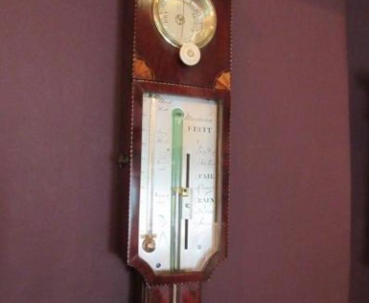 Fine George III Period Sheraton Inlaid Stick Barometer - Image 1