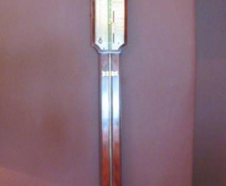 Fine George III Period Sheraton Inlaid Stick Barometer - Image 2