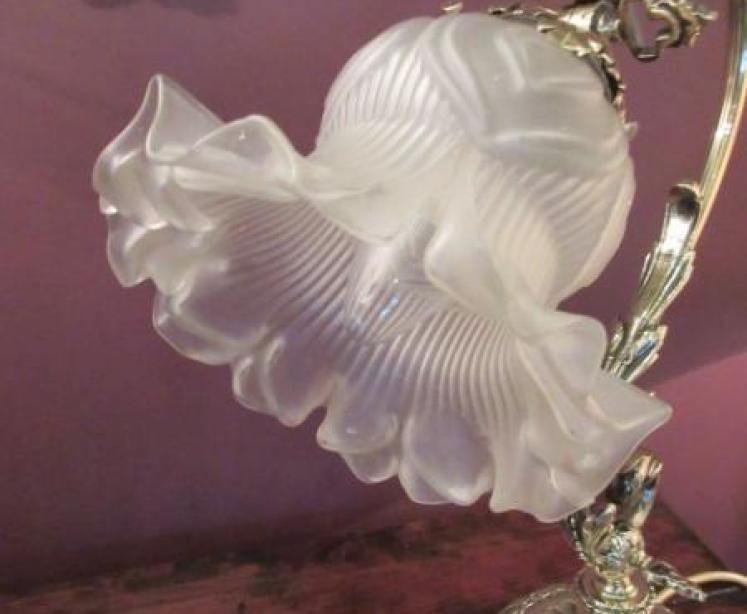 Top Quality Edwardian Cast Brass Adjustable Table Lamp - Image 2