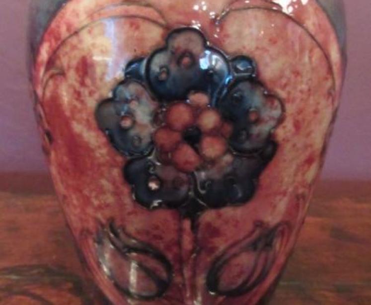 Rare Moorcroft Panelled Florian Flambe Vase - Image 2