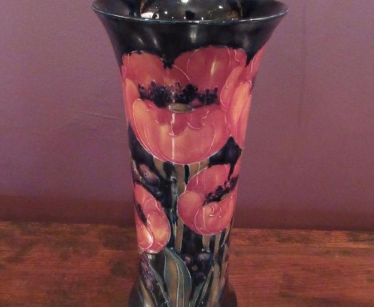 Early Moorcroft Big Poppy Flared Top Vase - Image 1
