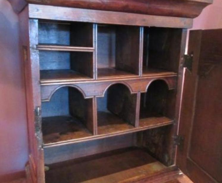 George II Period Oak Spice Cupboard - Image 3