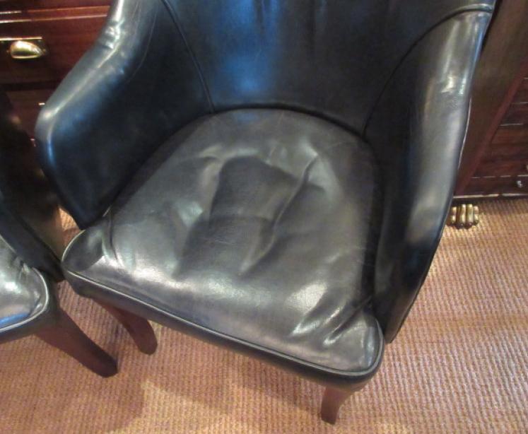 Pair of 1920's Dark Green Leather Club Armchairs - Image 4
