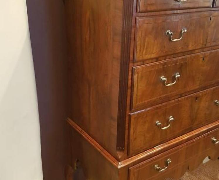 George I Period Walnut Chest On Stand - Image 2