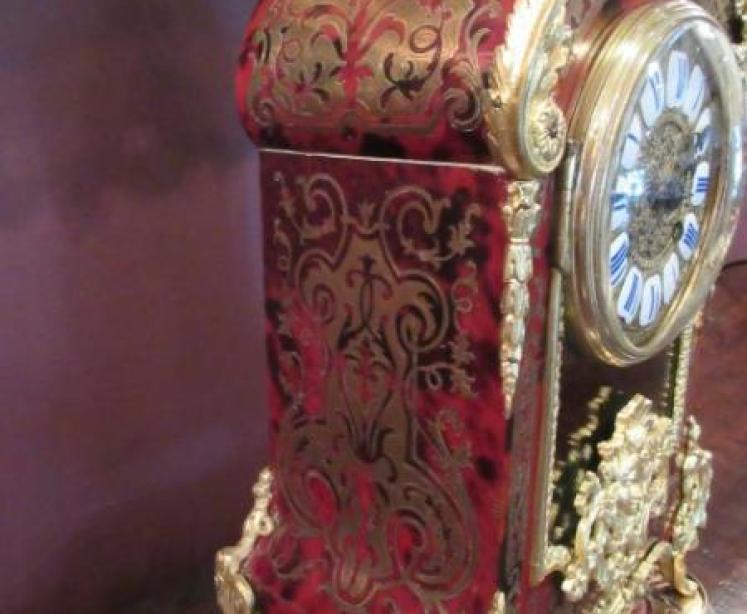 Impressive Mid Victorian Boulle Mantel Clock - Image 3