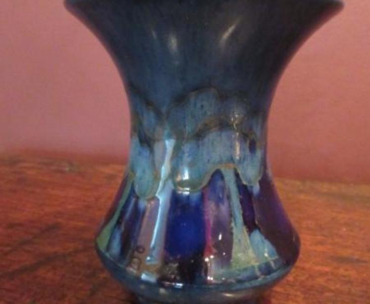 Moorcroft Moonlit Blue Flared Neck Vase - Image 4