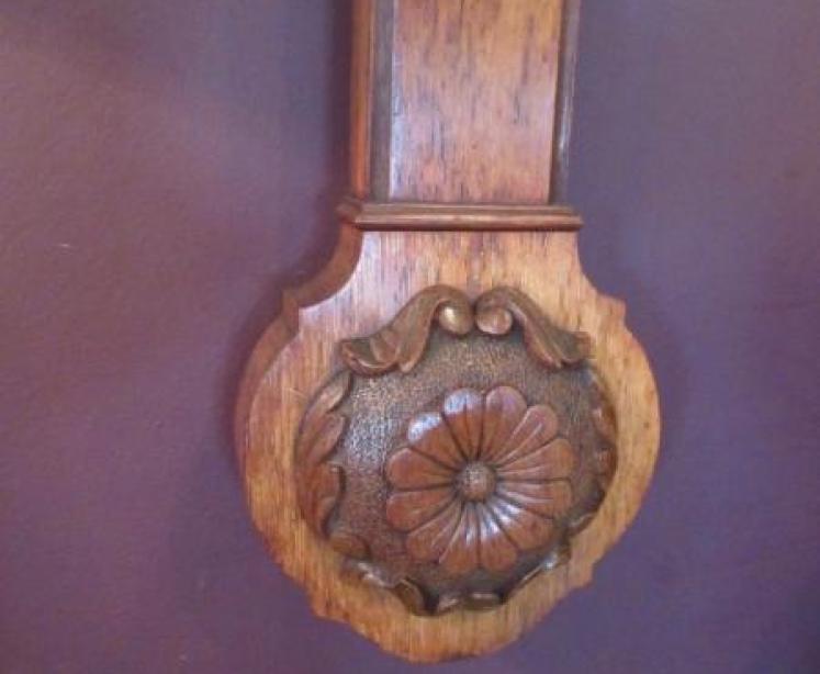 Top Quality Victorian Oak Manchester Stick Barometer - Image 5