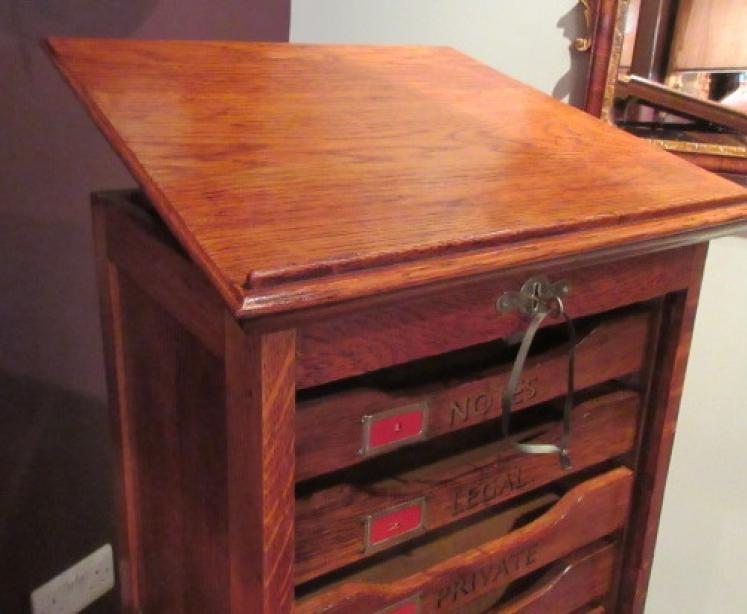 Superb Edwardian Period Polished Oak Filing Cabinet - Image 2