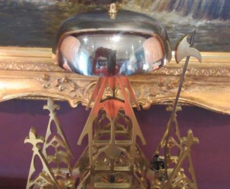 Mid Victorian Fusee 'Lichfield Cathedral' Skeleton Clock - Image 2