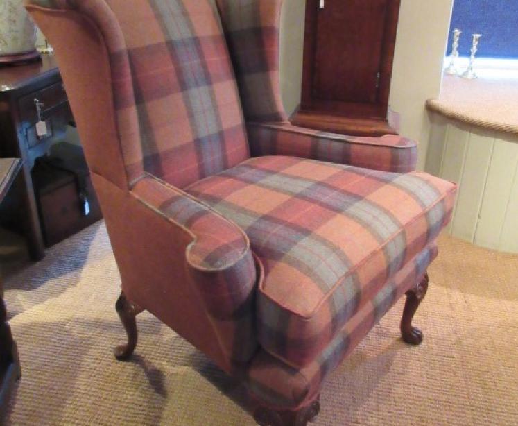Superb Mid Victorian Upholstered Wing Armchair - Image 1