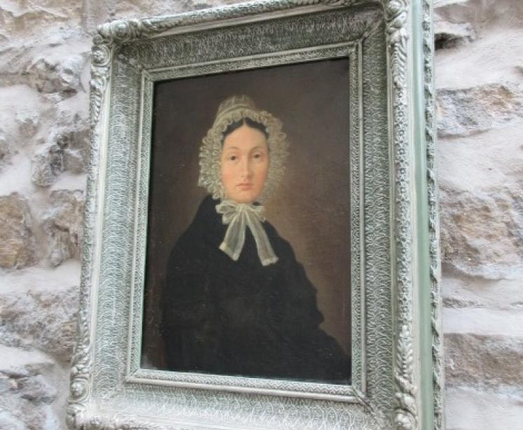 Mid Victorian Oil on Canvas Portrait of a Lady - Image 1