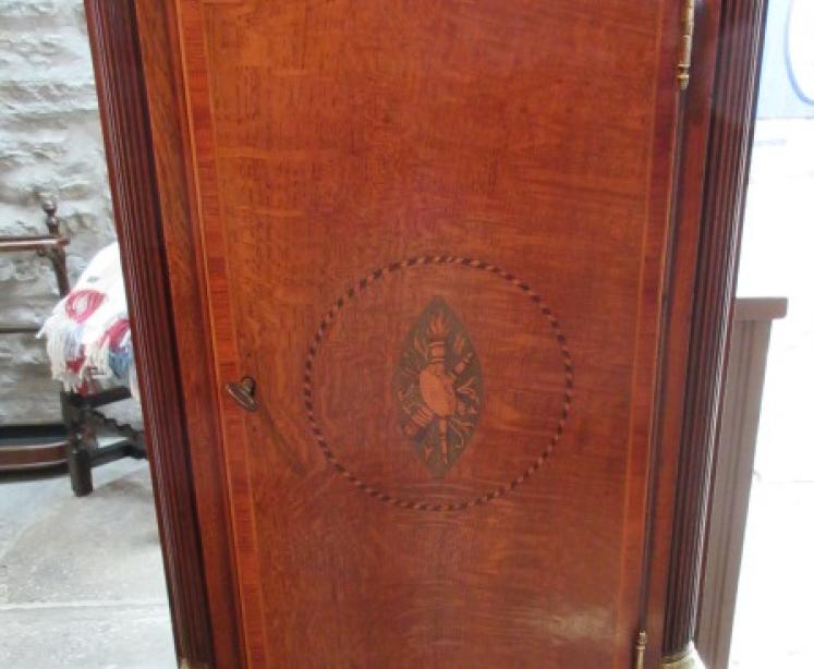 Pretty George III Period Inlaid 8 Day Longcase Clock - Image 3