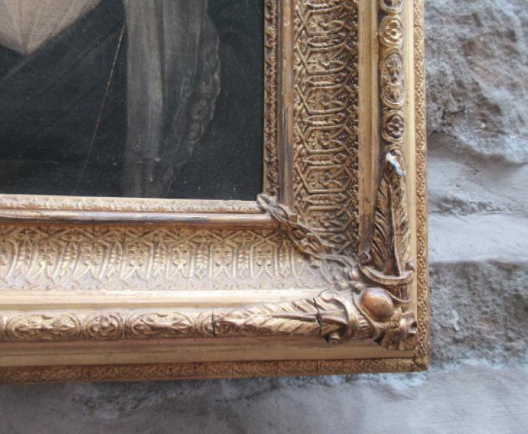 Early Victorian Oil on Canvas Portrait of a Lady - Image 3