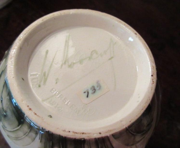 Rare Moorcroft Cornflower on Cream Ground Vase - Image 4