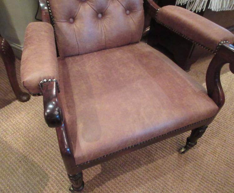 Top  Quality Regency Period Rosewood Open Armchair - Image 5