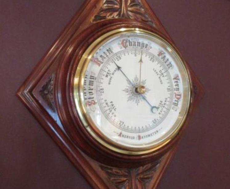 High Quality Victorian Polished Walnut Barometer - Image 1