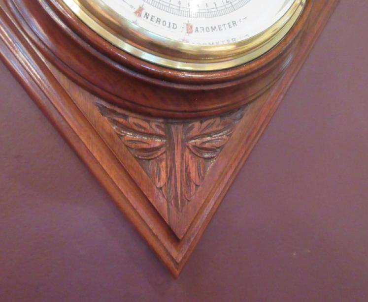 High Quality Victorian Polished Walnut Barometer - Image 4