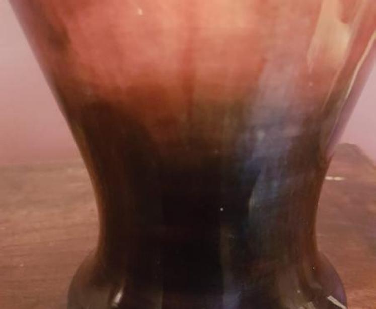 Early Moorcroft Anemone Flambe vase C. 1930 - Image 5