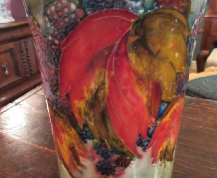 Rare Moorcroft Leaf & Blackberries Flambe Vase - Image 2