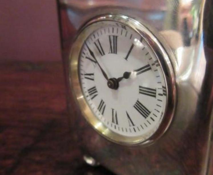 Miniature Edwardian Period Solid Silver Carriage Clock - Image 3