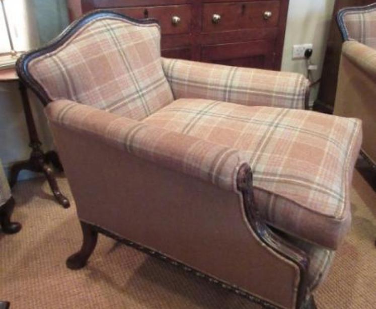 Superb Pair of 19th Century Upholstered Armchairs - Image 5