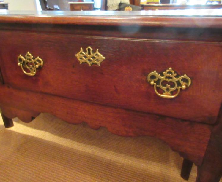 Small George III Period Oak Two Drawer Dresser - Image 4