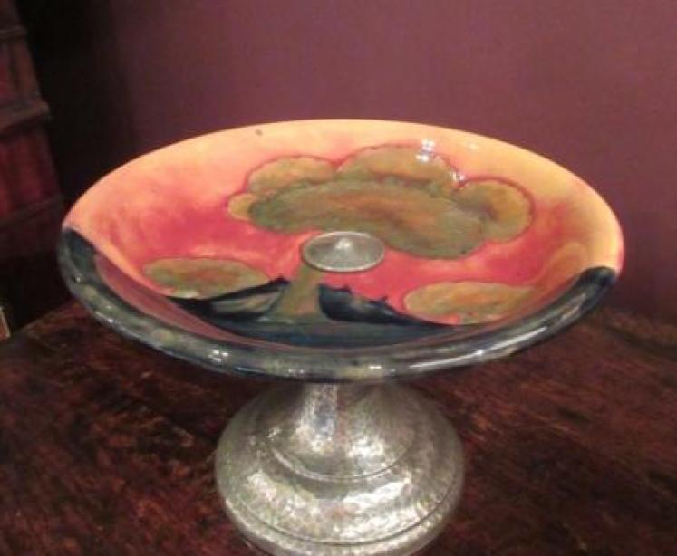 Moorcroft Eventide Pewter Foot Tazza - Image 1