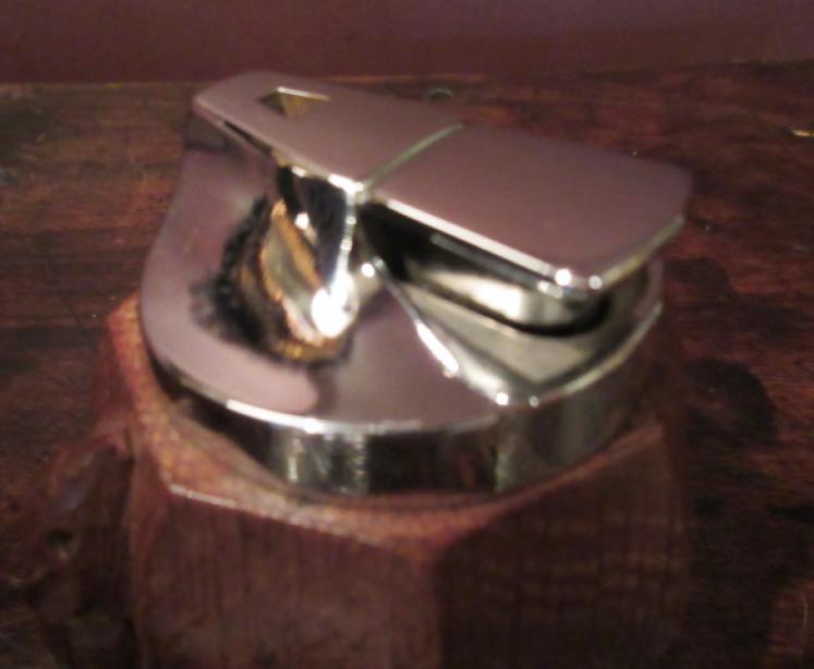 Rare Mouseman Adzed Oak Table Lighter - Image 3