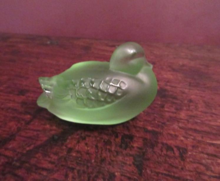 Lalique Green Opalescent Duck - Image 5