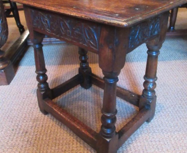 George III Period Oak Joint Stool.c.1770 - Image 1