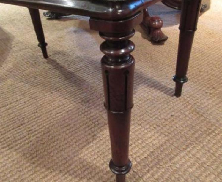 Pair of William IV Period Mahogany Buttoned Stools - Image 4