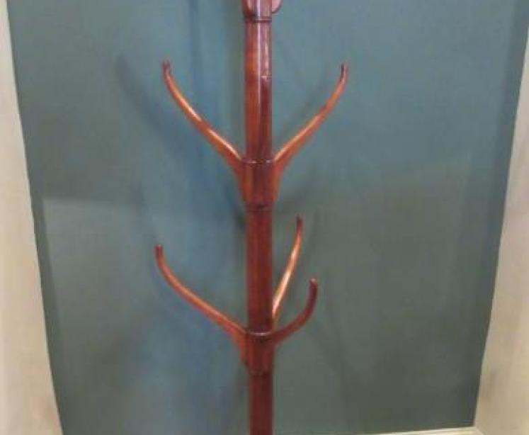 Early Victorian Mahogany Coat & Hat Hall Stand - Image 1