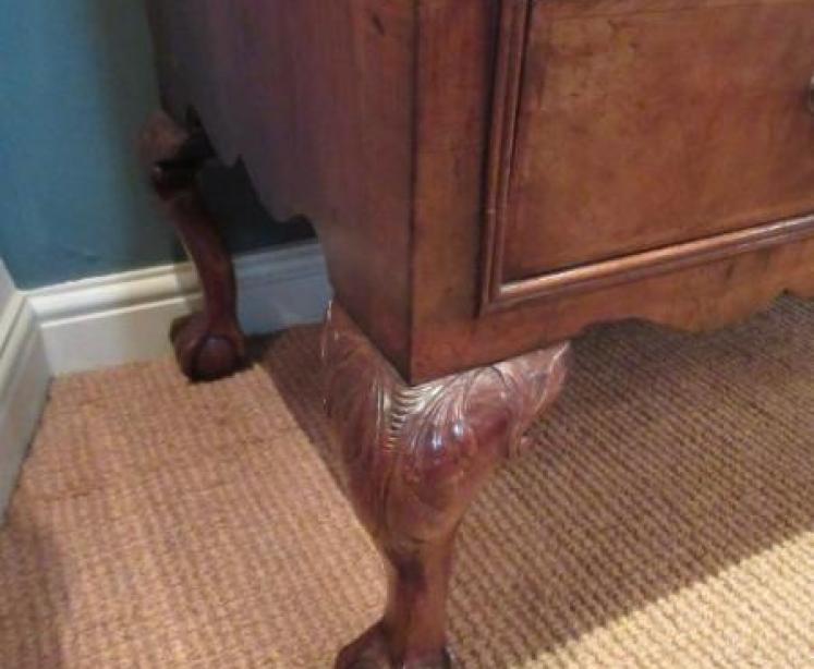 Superb George I Period Figured Walnut Chest on Stand - Image 3