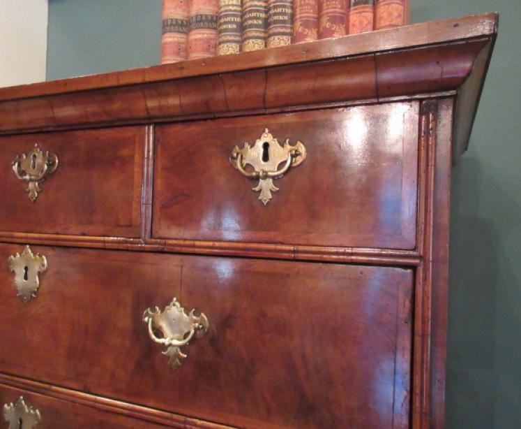 Superb George I Period Figured Walnut Chest on Stand - Image 4