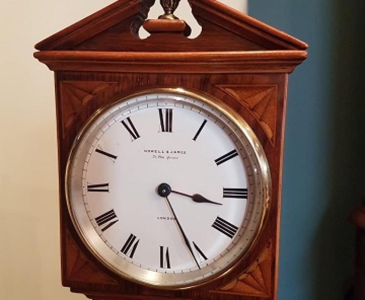 Superb Victorian Sheraton Inlaid Clock Barometer - Image 2