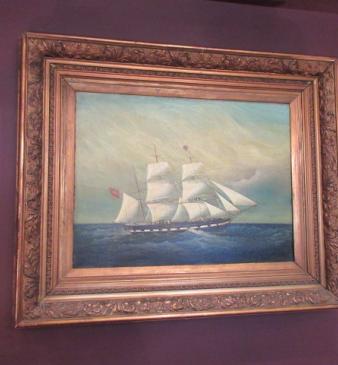 19th Century Oil on Canvas of a Marine Scene