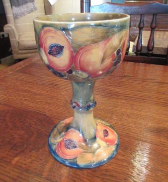 Moorcroft Pomegranate on Ochre Ground Chalice