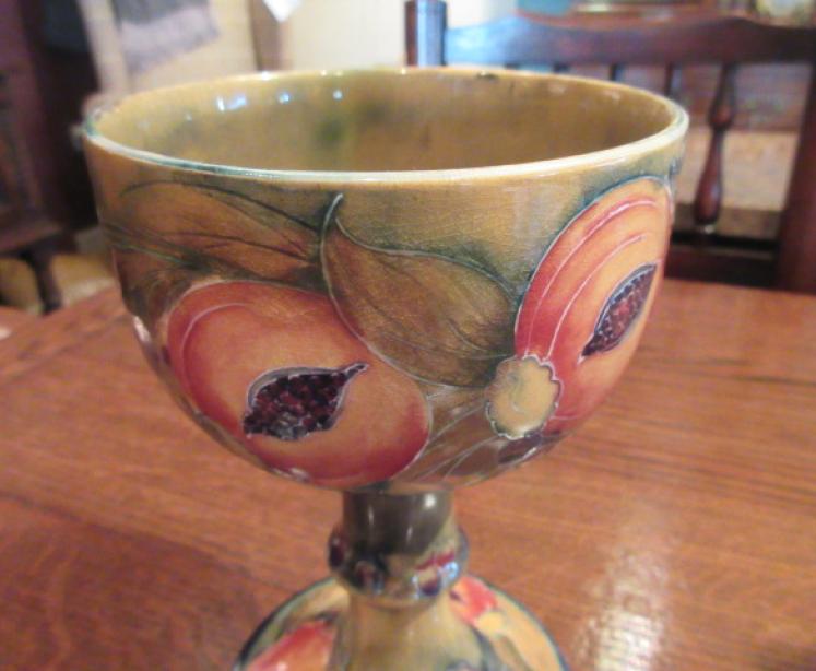 Moorcroft Pomegranate on Ochre Ground Chalice - Image 2