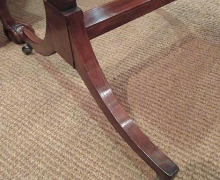 Regency Period Fruitwood Inlaid Cheval Mirror - Image 4