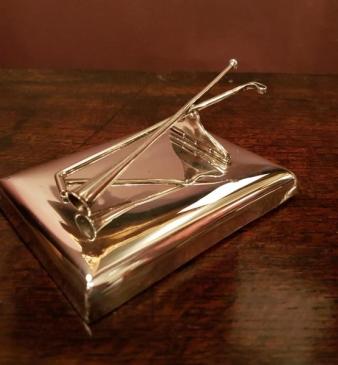 Edwardian Period Silver Novelty Hunting Paper Clip