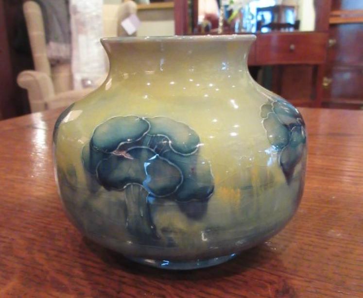 Moorcroft Hazeldene Yellow Tinted Liberty's Vase - Image 1